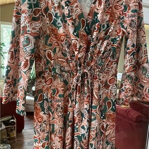 Floral Wrap Dress - Multicolor